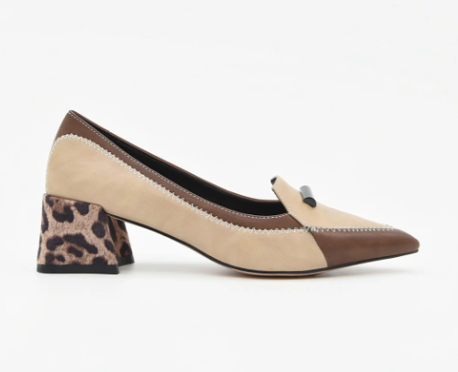 ZAPATO TACÓN MARRÓN BEIGE