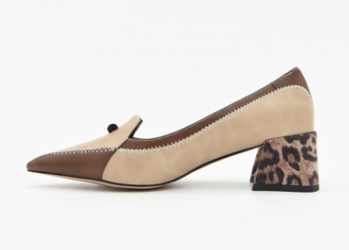 ZAPATO TACÓN MARRÓN BEIGE